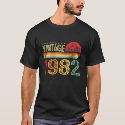  1982 dag 40 jaar oud grappig 40e verjaardag t-shirt (Voorkant)