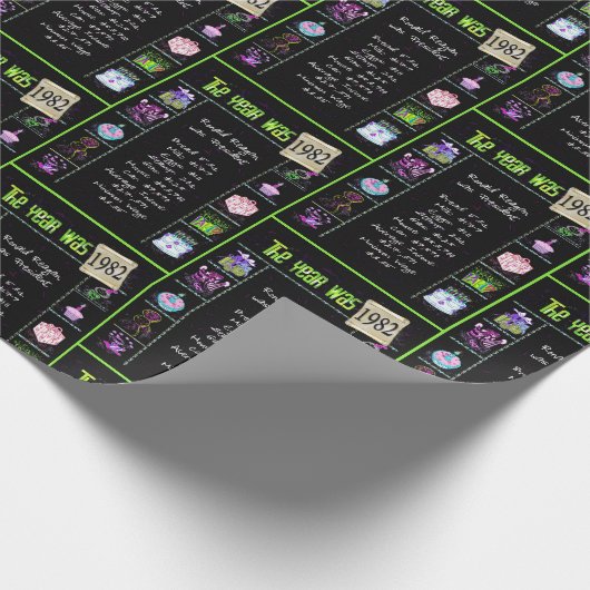 1982 Geboortejaar Trivia Cadeaupapier (Hoek)