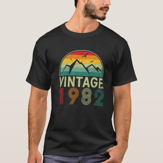 1982 geboren in 1982 40e verjaardag Funny Clas T-shirt (Voorkant)