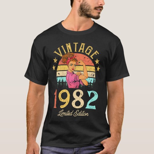 1982 Gemaakt in 1982 40ste verjaardag vrouwen 40 j T-shirt (Voorkant)