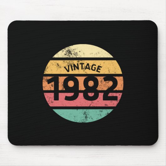 1982 Geweldige 40th Birthday Retro 1982 dag Muismat (Voorkant)