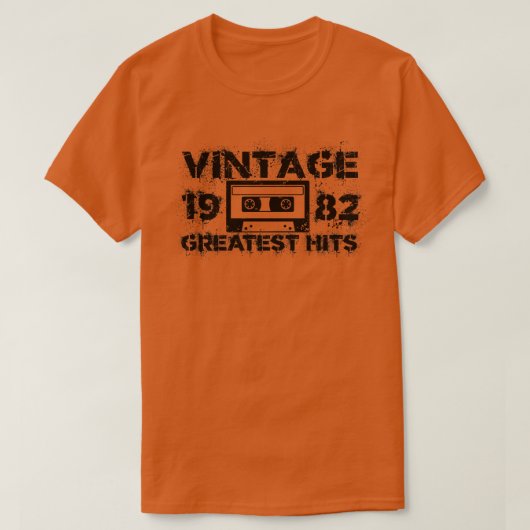 1982 Grootste Hits  Zwart T-shirt (Design voorkant)