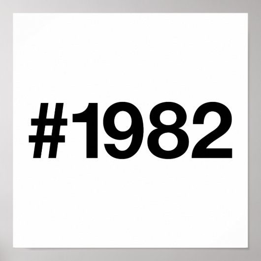 1982 Hashtag 43 Verjaardag Jubileum Poster (Voorkant)