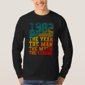 1982 Het jaar Een man van Myth 40th birthday Manne T-shirt (Voorkant)