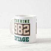 1982 Jaar van de geboorte - Dag van de geboorte Koffiemok (Voorkant links)