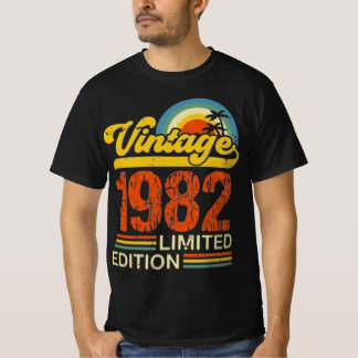 1982 Limited Edition Retro Verjaardag T-shirt