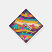 1982 - Retro  jaren '80 Neon geometrisch - Servet (Hoek)