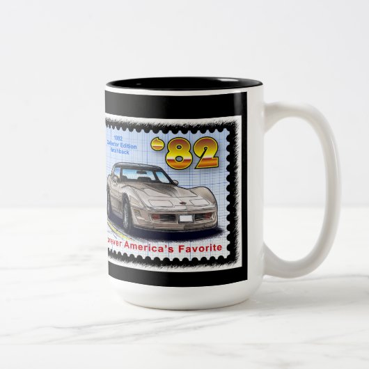 1982 Special Edition Corvette Tweekleurige Koffiemok (Rechts)