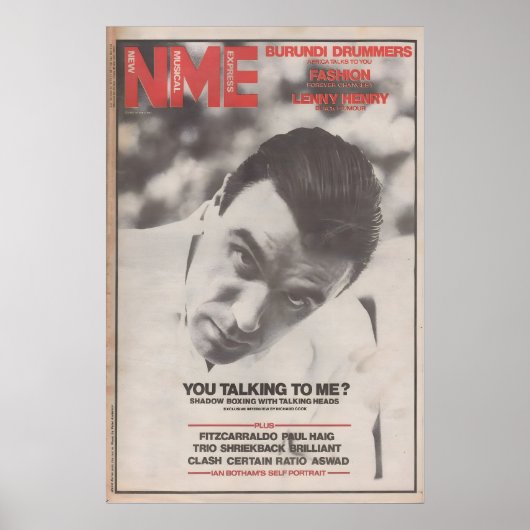 1982 TALKING HEADS Poster - Disc Clipping - David (Voorkant)
