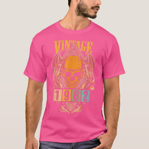 1982 Verlosdag Retro Gothic Skull Skeleton T-shirt