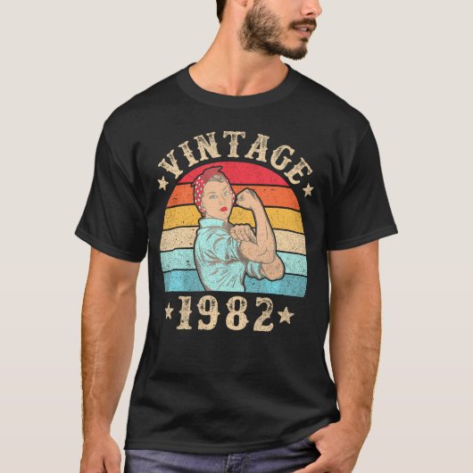 1982 Vrouwen 42 Jaar Oud Vrouw 42e Verjaardag T-shirt (Voorkant)