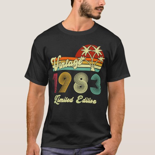 1983 40 jaar oud 40e verjaardag t-shirt (Voorkant)