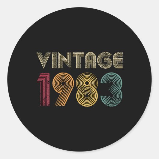 1983 40e 40 ronde sticker (Voorkant)