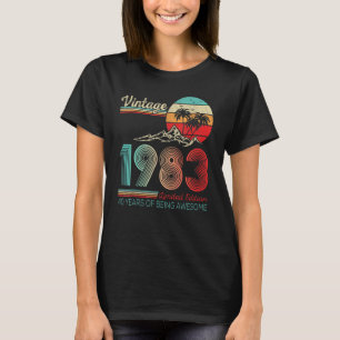 1983 40e verjaardag 40 jaar oud 4 t-shirt