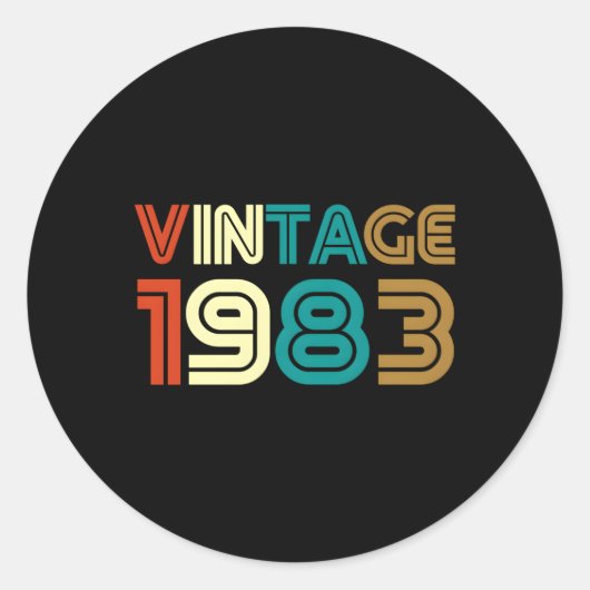 1983 40ste ronde sticker (Voorkant)