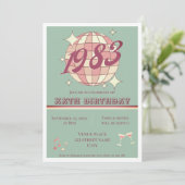  1983 41e 42e verjaardagsfeestje Uitnodiging (Staand voorkant)