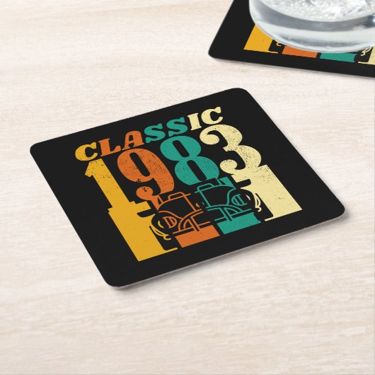 1983 42e verjaardag kartonnen onderzetters (Schuin)