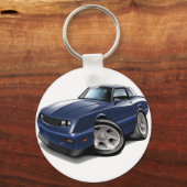 1983-88 Monte Carlo blauwe auto Sleutelhanger (Voorkant)
