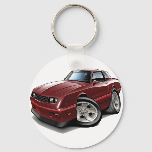 1983-88 Monte Carlo Maroon Car Sleutelhanger (Voorkant)