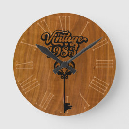 1983  acrylwandklok ronde klok