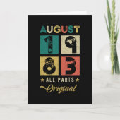 1983 August Birthday Retro Kaart (Voorkant)
