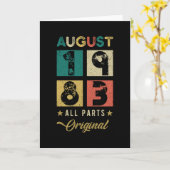 1983 August Birthday Retro Kaart (Gele Bloem)