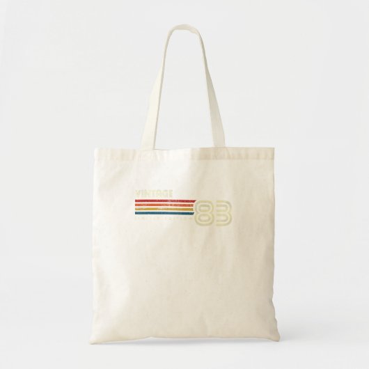  1983 Borststreep 40 Verjaardag Tote Bag (Voorkant)