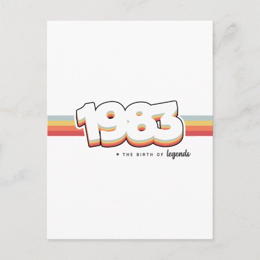 1983 De geboorte van legendes Briefkaart (Voorkant)