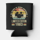 1983 Drums 40e verjaardag Drummer Blikjeskoeler (Voorkant)