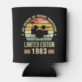 1983 Drums 40e verjaardag Drummer Blikjeskoeler (Achterkant)