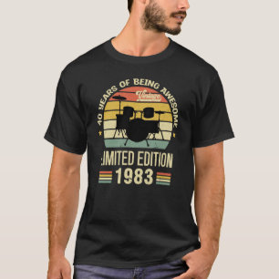  1983 Drums 40e verjaardag Drummer T-shirt