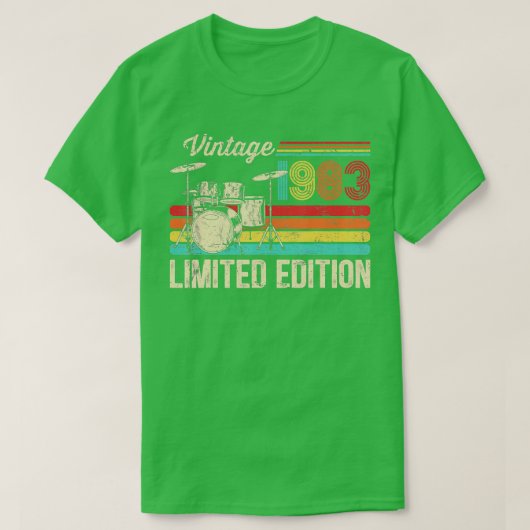1983 Drums Lovers 40th Birthday Drummer T-shirt (Design voorkant)