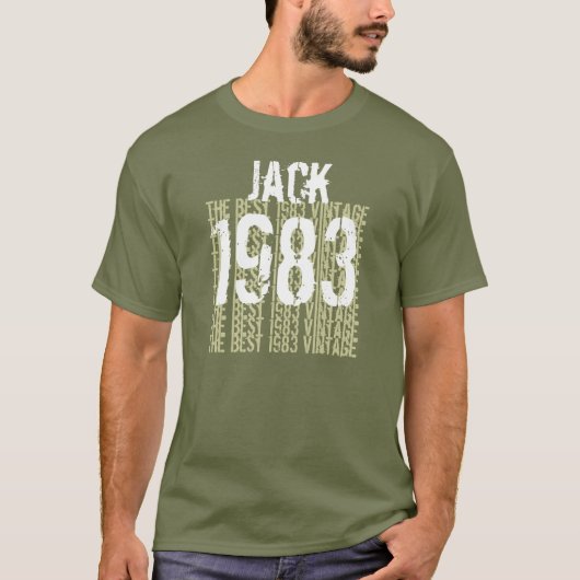 1983 Geboortejaar Beste  Camo Y014 1983 T-shirt (Voorkant)