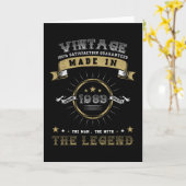 1983 Geboren Vintage Kaart (Gele Bloem)