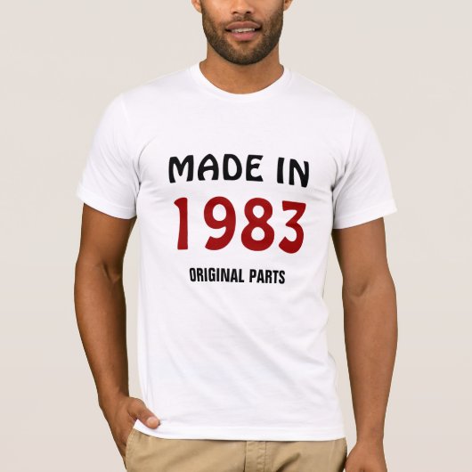 1983 - Gemaakt in 1983, Originele onderdelen T-shirt (Voorkant)
