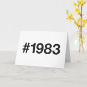 1983 Hashtag 42 Verjaardag Jubileum Kaart (Gele Bloem)