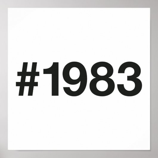 1983 Hashtag 42 Verjaardag Jubileum Poster (Voorkant)