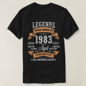  1983 Limited Edition 40-jarig oud cadeau 40t T-shirt (Design voorkant)