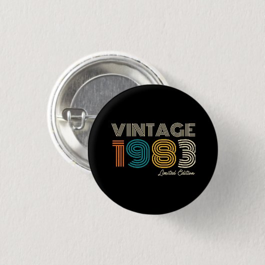  1983 Limited Edition 40th Birthday Ronde Button 3,2 Cm (Voorkant /achterkant)