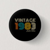  1983 Limited Edition 40th Birthday Ronde Button 3,2 Cm (Voorkant)