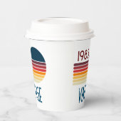  1983 Retro Stripe Sun Papieren Bekers (Links)