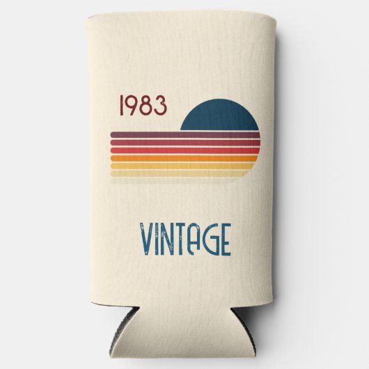  1983 Retro Stripe Sun Seltzer Blikjeskoeler (Voorkant)