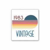  1983 Retro Stripe Sun Sticker (Voorkant)