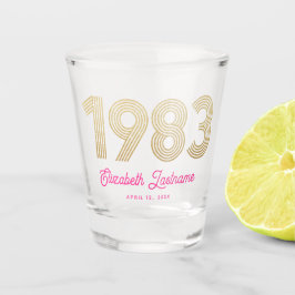 1983 Roze Goud 40e Verjaardag Shot Glas