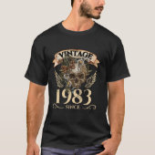  1983 Schedel 40e Verjaardag Lange Mouw T Shi T-shirt (Voorkant)
