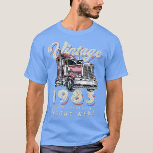  1983 Trucker Big Rig Truck Driver 39th Bir T-shirt