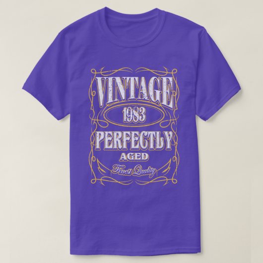 1983 Verjaardagsflesetiket T-shirt (Design voorkant)