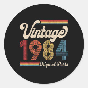 1984 1984 Geboren in 1984 Ronde Sticker