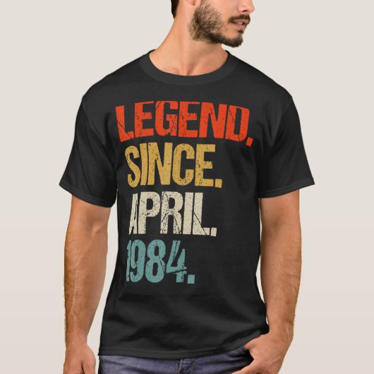  1984 39e verjaardag retro 39 jaar oud 1 t-shirt (Voorkant)