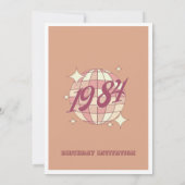  1984 40ste verjaardag roze feestje Uitnodiging (Achterkant)